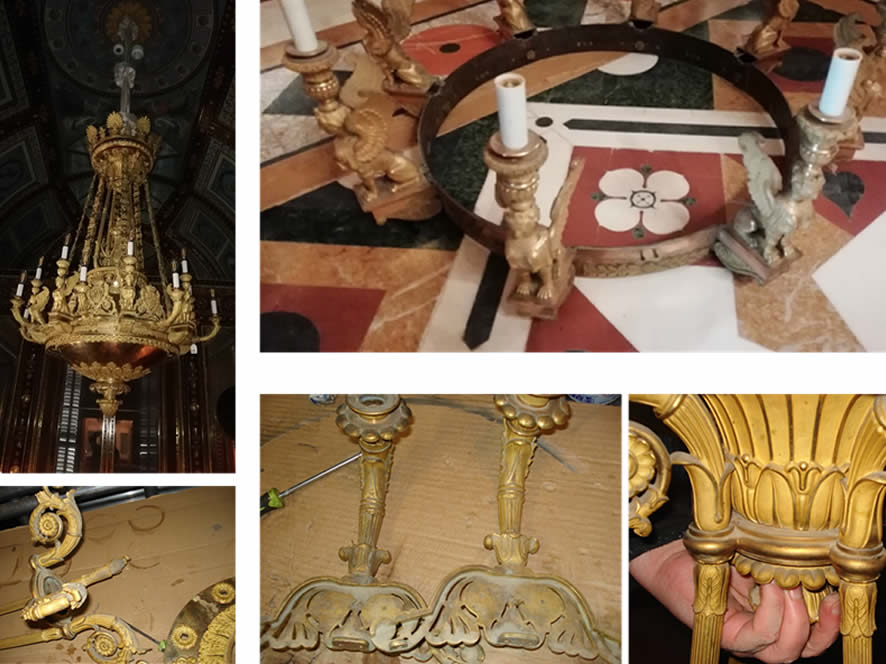 El arte de devolver la luz al pasado: restauración de una lámpara histórica en la Casa del Labrador