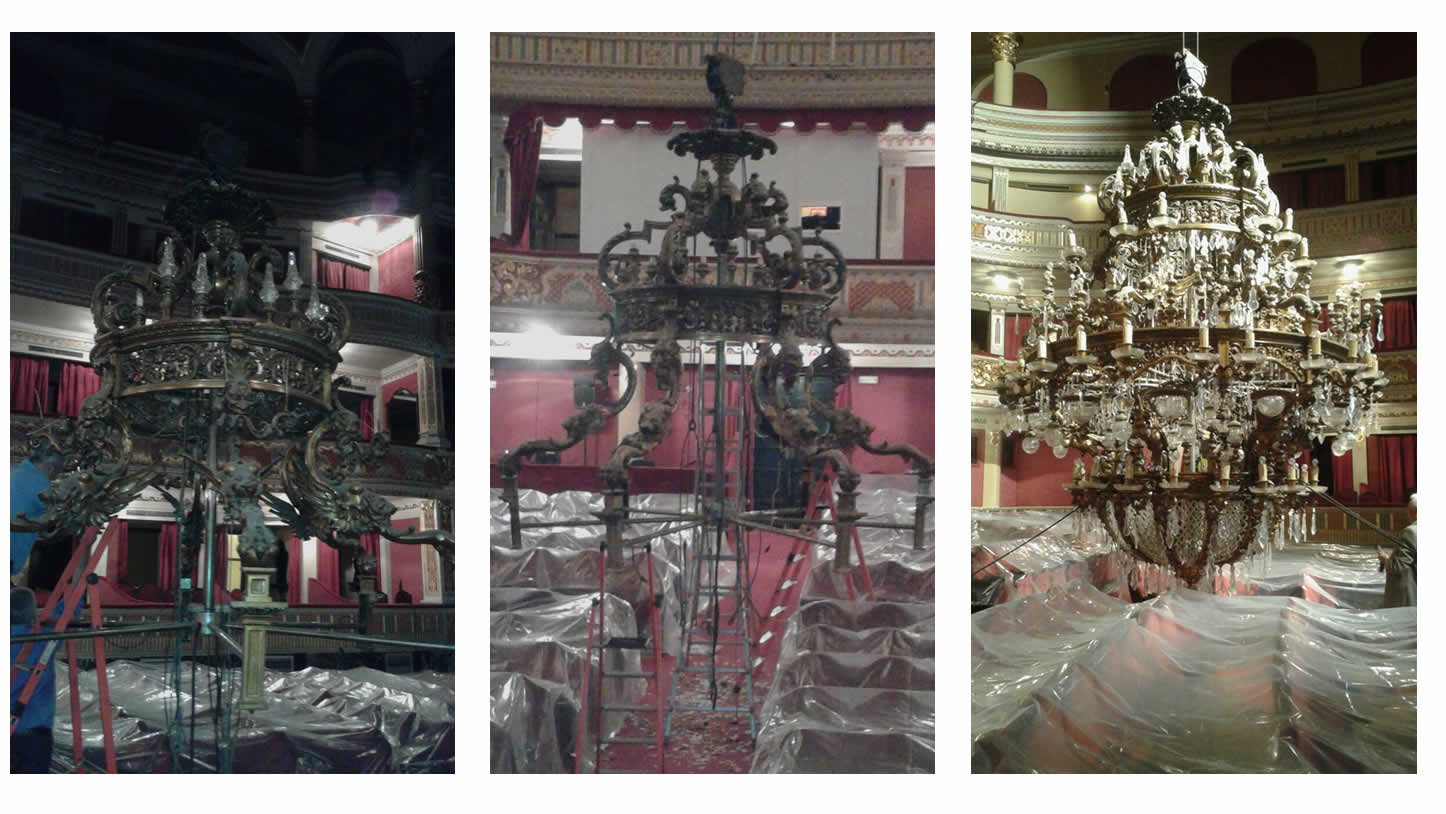 INFORME DE RESTAURACION LAMPARA TEATRO LOPE DE VEGA SEVILLA