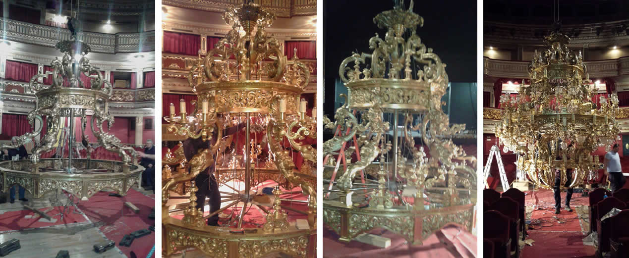 INFORME DE RESTAURACION 
LAMPARA TEATRO LOPE DE VEGA
SEVILLA

