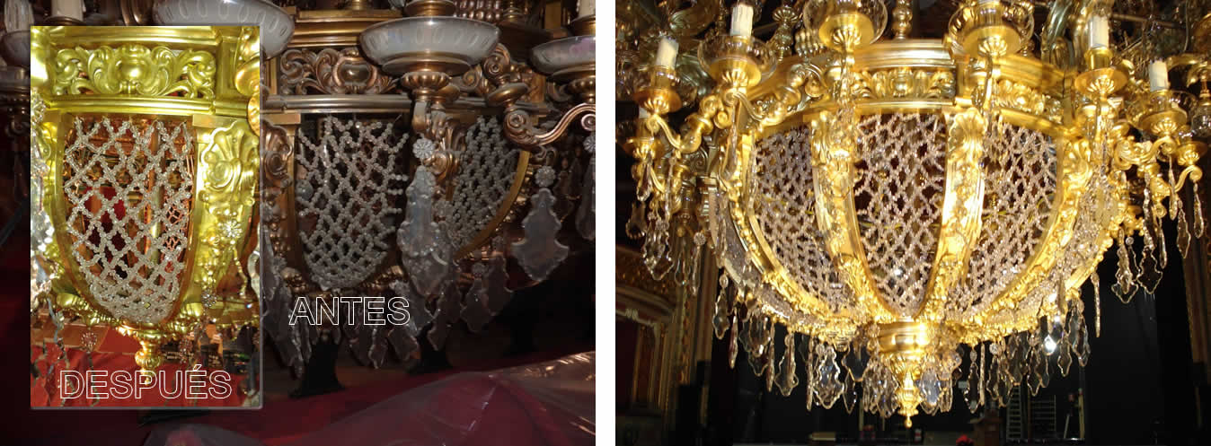 INFORME DE RESTAURACION 
LAMPARA TEATRO LOPE DE VEGA
SEVILLA
